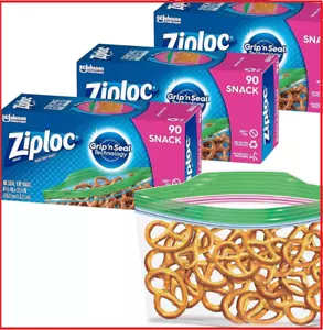 Ziploc Snack & Sandwich Bags for On the Go Freshness, Grip 'n Seal, 270 Bags** - Picture 1 of 1