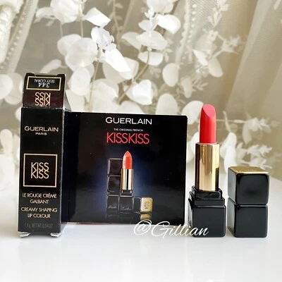 Guerlain KISSKISS Creamy Shaping Lip Colour Lipstick # 344 SEXY CORAL .04oz MINI - Image 1 of 4