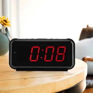 220V Electronic Digital LED Alarm Clock Home Office Table Clock Alarm Plug In - Picture 1 of 27