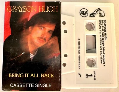 GRAYSON HUGH Bring It All Back CASSETTE SINGLE 1989, RCA VG Play-Tested - Image 1 of 3