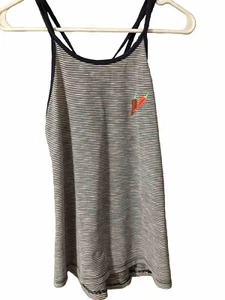 Women’s Roxy Tank Chili🌶️ Pepper Tank Criss Cross In Back NWT Striped L - Picture 1 of 7