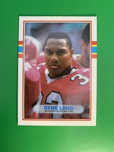 1989 Topps Gene Lang RC #343 Atlanta Falcons - Picture 1 of 2
