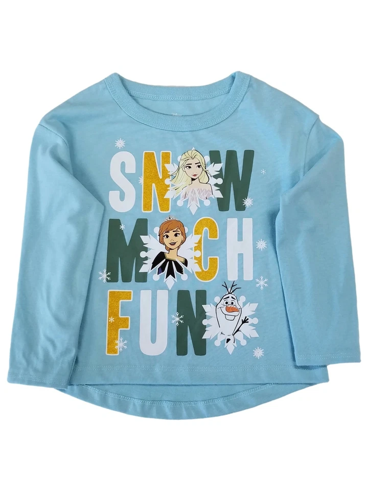 Disney Frozen Toddler Girls Elsa Anna Blue Snow Much Fun T-Shirt Tee Shirt - Image 1 of 1