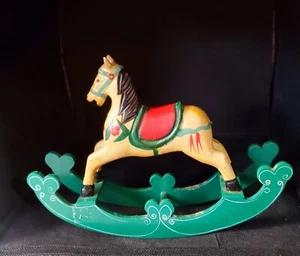 Vintage Wood Rocking Toy 6" tall Horse Christmas Holidays gift decor ornament - Picture 1 of 8