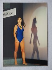 Vintage photo around Y1990, Japanese girl at a swimsuit show, Ey9567