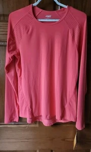 Avia Women's Long Sleeve Performance Tee Sz M (8-10) NWT Salmon Pink - Picture 1 of 3