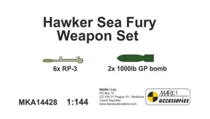 Set di armi 1/144 per Hawker Sea Fury: #MKA14428: MARK1 - Foto 1 di 2