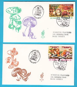 FDC BUSTE PRIMO GIORNO VENETIA 1992 SAN MARINO FUNGHI MUSHROOMS REGALO 4 VALORI - Picture 1 of 1