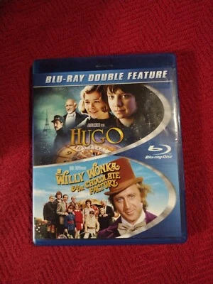 Hugo / Willy Wonka & The Chocolate Factory (Blu-Ray, 2014, 2-Disc Set) Foto 1 de 3