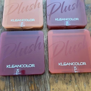 4 x KLEANCOLOR Plush Blush 4 assorted colors Deep Berry Bronzed Nude Peachy Pink - Picture 1 of 1