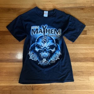 2008 1st Annual MAYHEM FESTIVAL Small T-Shirt DISTURBED FIVE FINGER DEATH PUNCH - Picture 1 of 2