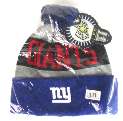 NFL New York Giants LED Light Up Pom Pom Men's Beanie New - Image 1 of 4