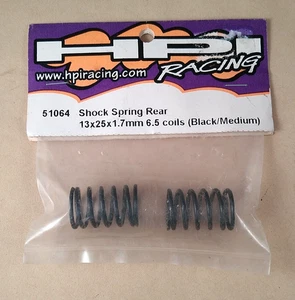 HPI Racing 51064 Shock Spring 13x25x1.7 6.5 coils Black Medium Nitro RS4 Proceed - Picture 1 of 6