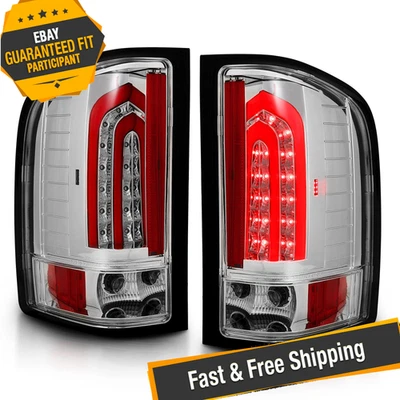 ANZO 321341 Chrome LED Light Bar Style Tail Lights for 07-13 Silverado 1500 - Image 1 of 4