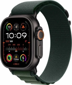 ULTRA 2 49MM Apple Watch GPS + Phone! TITANIUM Black Bezel W/ ALPINA Band! ** - Zdjęcie 1 z 9
