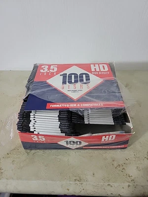 70 disquetes HD de alta densidad de 3,5 pulgadas con formato IBM caja abierta Foto 1 de 3