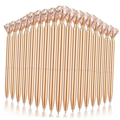  50 Pcs Diamond Pens with Crystal Bridal Shower Gifts Metal Rose Gold 50pcs - Image 1 of 4
