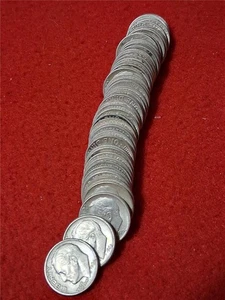 Picker's Delight Rolle 5 $ gemischtes Datum zirk 90 % Silber Roosevelt Groschen #T-4065 - Bild 1 von 3