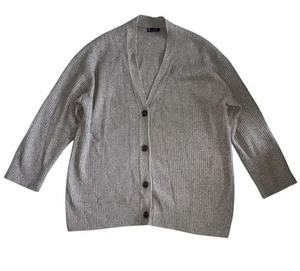 Women's Gap Shaker Stitch Sweater Cardigan In Flannel Taupe Beige Size M - Picture 1 of 5