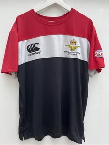 Royal Airforce Spitfires Rugby Shirt Canterbury Sevens Short Sleeve Mens XL - Picture 1 of 10