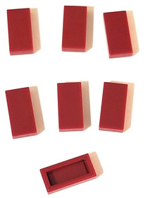 LEGO Dark Red 1x2 Tile 3069 / 30070 Brick Block Parts Pieces LOT OF 7