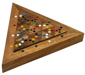 Color Match Triangle - Wooden Puzzle Brain Teaser - Picture 1 of 4