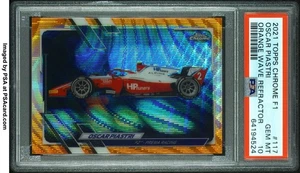 2021 Topps Chrome Formula 1 🔥OSCAR PIASTRI🔥 ORANGE WAVE /25 PSA 10 RC - Bild 1 von 1