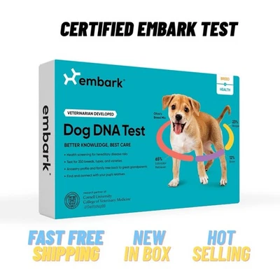 NEW Embark Breed & Health Kit Dog DNA Test Discover Breed, Ancestry - Image 1 of 4