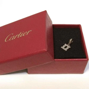 Cartier 2C Logo Bebé Dije Colgante Top Collar WG 750 Accesorio Joyería De Colección - Imagen 1 de 24