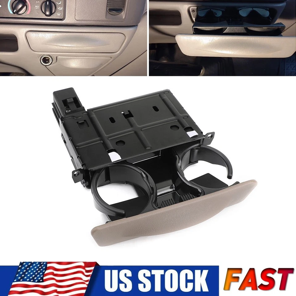 Dashboard Tan Cup Holder for Ford F-250 F-350 F-450 F-550 Super Duty 1999-2004 - Изображение 1 из 4
