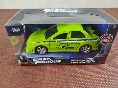 Jada Fast & Furious: Brian's Mitsubishi Lancer EVO VII (verde) escala 1/32 Foto 1 de 4