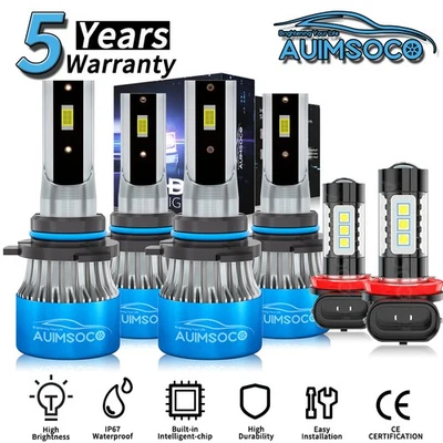 For Nissan Armada 2011-2015 Sport Utility 4-Door LED Headlight 6x Bulbs 36000LM - Image 1 of 4