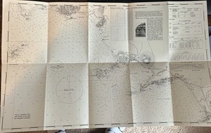 Vintage Gulf Of Salerno Tidal Navigation Map 1975 Italy - Picture 1 of 3