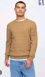 Gap Mens Sweater Tan Sz Small Long Sleeves - Picture 1 of 4