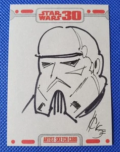 2007 topps STORMTROOPER sketch card art RYAN WATERHOUSE star wars 30 ANNIVERSARY - Picture 1 of 6