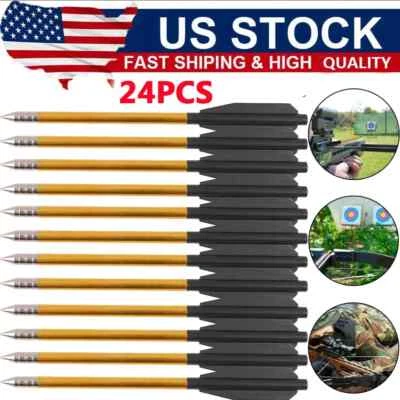 24PCS 6.25" Pistol Crossbow Arrows Bolts 50-80lb Aluminium Crossbow Arrows US - Image 1 of 4