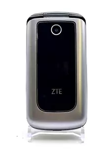 ZTE Z233 Affinity 4G LTE Silver Flip Mobile Cell Phone, EC - Picture 1 of 5