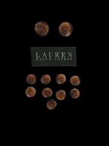 Set of 11 Lauren Ralph Lauren Blazer Replacement Marbled Brown Buttons - Picture 1 of 3