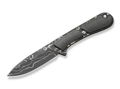 CIVIVI Mini Elementum Fixed Micarta Dark Green Damascus mit Scheide - Bild 1 von 4