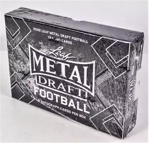 Leaf 2022 Metal Draft Football Factory Sealed Hobby Card Box - Picture 1 of 2