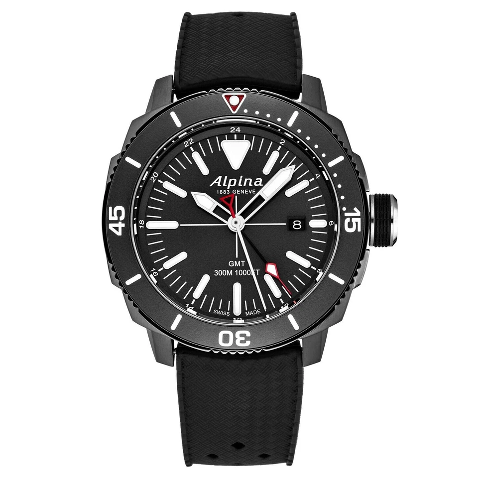 Alpina Seastrong Diver GMT Gray Men's Watch - AL247LGG4TV6