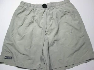 Pantalones Cortos Atléticos Columbia Para Hombres Talla M Gris Cintura Elástica Bolsillo con Cremallera Transpirable - Imagen 1 de 9