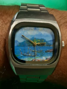 Vintage ALLWYN Y380 17 Jewel Mechanical Wristwatch MOD. artistic sea Phuket Thai - Picture 1 of 5
