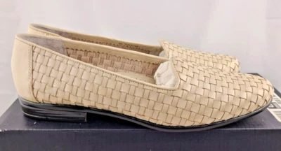 TROTTERS Bone Woven Leather Loafer Driving Flats Shoes LIZ Womens 8N Classic - Изображение 1 из 4