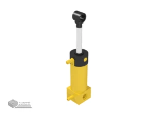 LEGO® Part 2793c02 - Pneumatic Cylinder with 2 Inlets Medium (48mm) Yellow Top - Picture 1 of 1