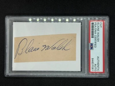Blaine Walsh Signed Cut Auto Index Card PSA DNA COA Slabbed Atlanta Braves - Image 1 of 2