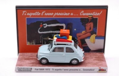 MODELLINO AUTO STATICO BRUMM FIAT 500R VACANZE ITALIANE CESENATICO SCALA 1/43 - Immagine 1 di 4
