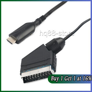 Portable HDMI-compatible To Scart Converter Video Audio Adapter For HD TV