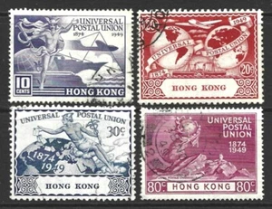 HONG KONG 1949 KGV1 UPU SET USED  - Picture 1 of 1