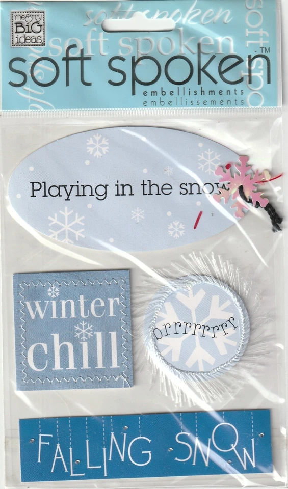 MAMBI Soft Spoken 3D stickers WINTER CHILL Snow Theme 90522 Fast FREE Shipping!